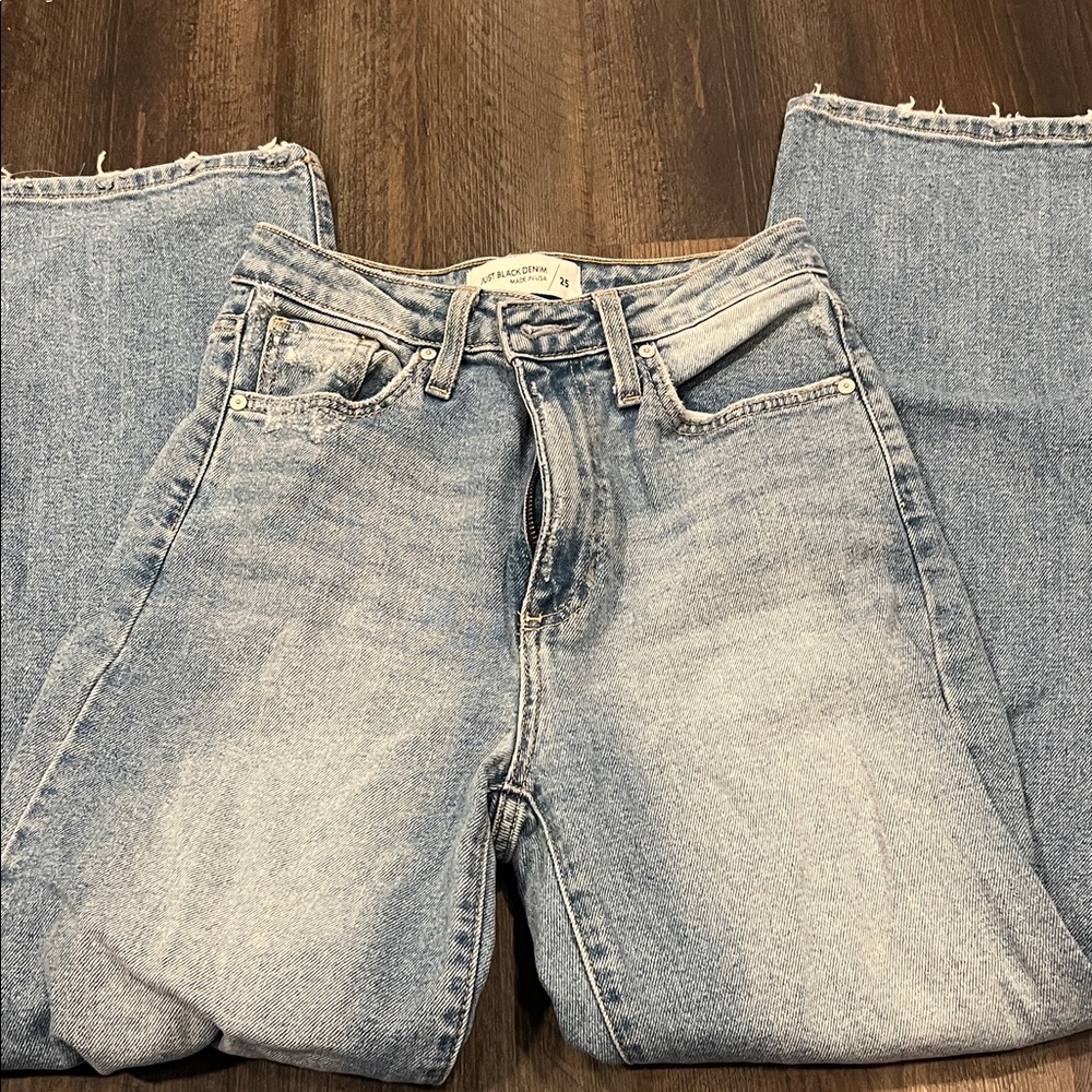 Light Blue Straight Leg Jeans
